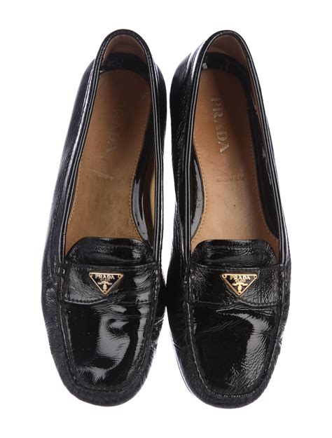 prada leather loafers|Prada patent leather loafers women's.